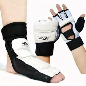 Resim Taekwondo Eldiven ve Ayak Pedi Seti - Antrenman, Yarışma ve Dövüş Koruma İçin 