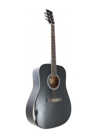 Resim Almira F650n-bk Siyah Akustik Gitar Mat Siyah Sap Parlak Gövde 