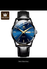 Resim OLEVS SU GEÇİRMEZ ÇELİK DERİ KORDON TARZ ŞIK ERKEK KOL SAATİ MODEL 6898 