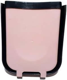 Resim Katlanabilir Dolaba Asılabilir Mutfak Banyo İçin Pembe Çöp Kovası 