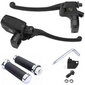Resim Challenger Siyah 25mm Evrensel Motosiklet Hidrolik Fren Kolu Master Silindir Gaz Kumanda Kolu 
