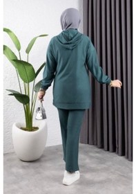 Resim Biyeli Kapşonlu Spor Takım Zümrüt Yeşili Zümrüt Yeşili 