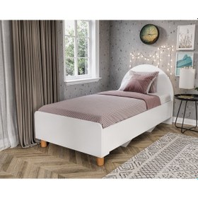 Resim Tek Kişilik Bohem Tarzda Karyola Beyaz - Tamamı Mdf 