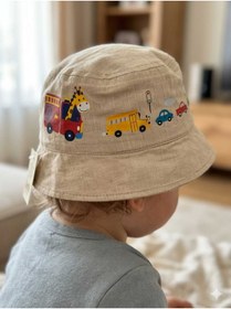 Resim Kitti 1-4 Yaş Tren Figürlü Erkek Çocuk Fötr Şapka 