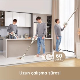 Resim Dreame R10 Süpürge, Led Farlı 120AW Güçlü Dikey Süpürge, Anti-Tangle Fırça, 60 Dakikaya Kadar Şarj Edilebilir Pil, El Süpürgesi, Derin Temiz Saç, Sert Zemin, Halı 