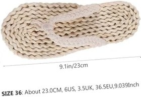 Resim SAFIGLE 1 Adet Hasır Sandalet Terlik Bant Platform Somun Tatami Destek Ganimet Köpük Hava Flop Gizli Tilki Seyahat Kayma Balık Kuyruğu Karakter Su Geçirmez Erkekler Serin Üst: Keten Beyaz 