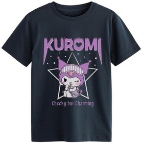 Resim Sea Bubbles Kuromi Kız Çocuk Tişört Lacivert 