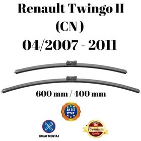 Resim Renault Twingo Iı Cn 2007 2008 2009 2010 2011 Uyumlu Ön Cam Silecek Süpürgesi Takımı 600/400mm Silbak Sb2416c 