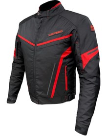 Resim Xspeed Zeus 4 Mevsimlik Korumalı Motosiklet Montu Yeni Sezon Siyah Kırmızı 