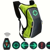 Resim USB Şarj Edilebilir Taşınabilir LED Yöneltmeli Işık Sırt Çantası, Her Mevsim İçin Uygun Yumuşak Kabuklu Seyahat Çantası Bisiklet Sırt Çantası Laptop Paketi, Unisex Seyahat Sürüş Koşu Depolama 