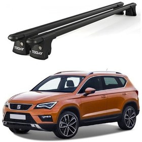 Resim Trio-ı Seat Ateca 2016 Ve Sonrası Uyumlu Siyah Kilitli Ara Atkı 120cm Port Bagaj Tavan Barı 