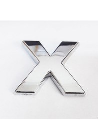 Resim Cemax X Harfi 3,75 Cm Krom Yapışkanlı 