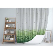 Resim Zethome Jackline Banyo Duş Perdesi 5020 Tek Kanat Yeşil 1x120x200 