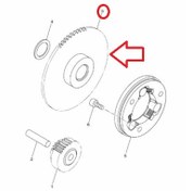 Resim Yamaha Crypton T115 2016 Orijinal Marş Dişlisi 1Jd-E5524-00 