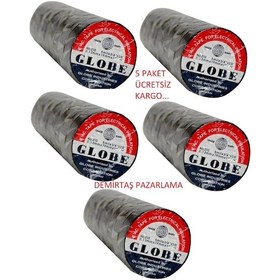 Resim Globe Siyah İzole Bant 50 Adet 5 Paket Elektrik Bantı 