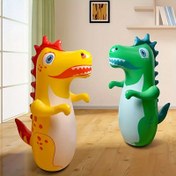 Resim 1 Adet Boks Yastığı Şişme Tumbler Oyuncak, Oda Özel Dikey Çocuk Dövüş Egzersiz Puzzle Kum Torbası, Şişme Tumbler Oyuncak, Oda Özel Dikey Dinozor Dövüş Egzersiz Puzzle 