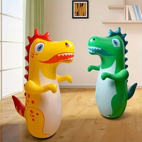 Resim 1 Adet Boks Yastığı Şişme Tumbler Oyuncak, Oda Özel Dikey Çocuk Dövüş Egzersiz Puzzle Kum Torbası, Şişme Tumbler Oyuncak, Oda Özel Dikey Dinozor Dövüş Egzersiz Puzzle 