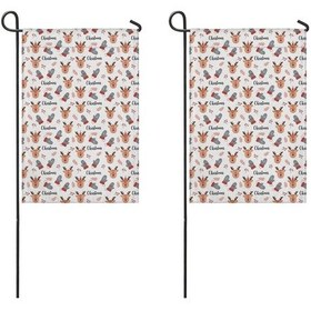 Resim Noel Desenli 2 Li Bahçe Bayrağı Seti, Çift Taraflı 12x55 İnç Açık Alan İçin 12+ 