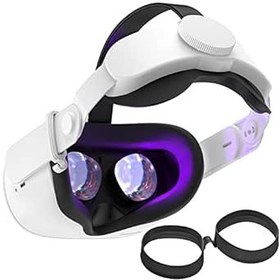 Resim SUPERUS Oculus/Meta Quest 2 Aksesuarlarıyla Uyumlu Kafa Kayışı ve Gözlük Ara Parçası, Geliştirilmiş Konfor, Baş Basıncını Azaltır ve Gözlüklerinizin VR Lenslerini Çizmesini Önler (Siyah) 