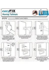 Resim Tekno Tel Ef-237 Yapışkanlı Banyo Tekli Askı Bornozluk Krom 