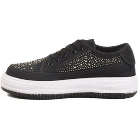 Resim Aspor Siyah Taşlı Bağcıklı Kadın Spor Ayakkabı Çok Renkli 