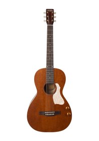 Resim Art &amp Lutherie Roadhouse Parlor Q-discrete Elektro Akustik Gitar Havana Brown 