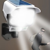 Resim 1 adet Güneş Enerjili Dış Mekan Hareket Sensörlü Spot Işık, 77 LED'li, Kablosuz Ev Güvenlik Kamerası, Bahçe, Veranda ve Giriş Yolu için - Enerji Tasarruflu, Kolay Kurulum, Plastik Malzeme, Güneş Enerjili Güvenlik Kamerası 