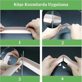Resim Ankanorm Su Sızdırmaz Bant Banyo Mutfak Lavabo Küvet Duş Teknesi Su Geçirmez Kenar Bandı 3.2 M 