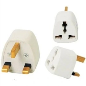 Resim Umut Bilişim Laptop Uyumlu Ingiliz Ingiltere Elektrik Priz Fiş Çevirici Dönüştürücü Adaptör Aparat Dönüştürücü 3 Bacaklı 