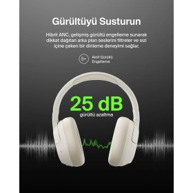 Resim Belkin Soundform Isolate Gürültü Önleyici Kablosuz Kulaklık (Kum) - Mikrofonlu, 60 Saat Pil, Derin Bas, Cloudcushion Konfor, Bluetooth Kulak Üstü Kulaklık 