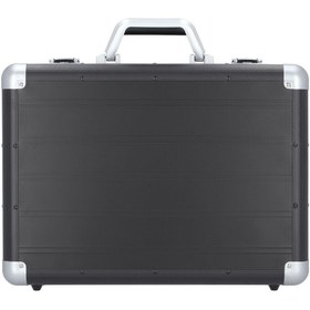Resim 45 cm Laptop Bölmeli Evrak Çantası, Siyah, Alüminyum, Organizerli 