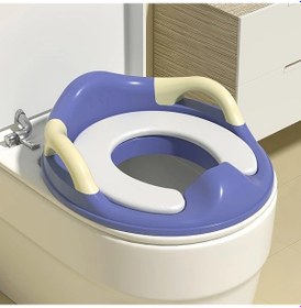 Resim Maxaccess Kartonsu Taçlı Bebek Lazımlık Oturağı Mavi Tuvalet Eğitimi Kolaylaştırıcı Mavi 