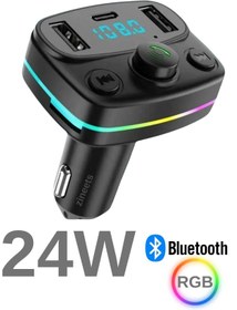 Resim starefsane Fm Araç Transmitter Bluetooth Sd Card Şarj Müzik Radyo Mikrofon Araç Içi Çakmaklık Şarj Ve Ses Cihaz 