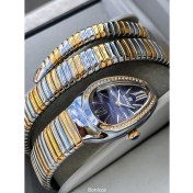 Resim Kalından Inceye Doğru Taşlı Yılan Saat (2 Tur),kibar Kasa (24 Çap),3 Atm Lacivert Çelik Kordon 