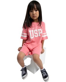 Resim U.S. Polo Assn. Kız Çocuk Bermuda Takım Pembe 