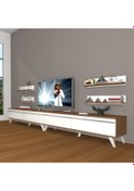 Resim Decoraktiv Eko 360r Mdf Retro Tv Ünitesi Tv Sehpası Ceviz - Beyaz 