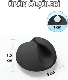 Resim COZY SENSE Kablo Düzenleyici 10 Adet Yapışkanlı Kablo Tutucu Sabitleme Aparatı 