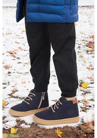 Resim Kiko Kids Homer Fermuarlı Erkek Çocuk Günlük Bot Ayakkabı Lacivert 