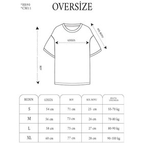 Resim Barlashive Erkek Tişört Karoyaka Dikişli Oversize T-shirt - Siyah Çok Renkli 