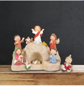 Resim Lijinxu Paskalya Diriliş Sahnesi Bahar Ofis Tarzı Için Stil-b 