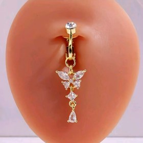 Resim 1 Şık Kelebek Karın Klipsi - Delinme Gerektirmez, Kadınlar İçin Günlük Giyim, Partiler, Seyahat, Tatiller, Müzik Festivalleri, Plaj Gezileri ve Daha Fazlası İçin Mükemmel - Tatiller ve Doğum Günleri İçin Kız Arkadaş İçin İdeal Bir Hediye 