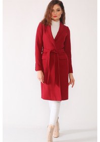 Resim Z6628 Dewberry Bayan Palto-bordo-bordo 