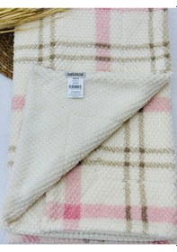 Resim Bebitof Ekose Battaniye Pembe-350- 95270 Krem - Pembe 
