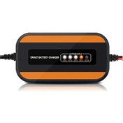 Resim Akıllı Hızlı Araba Pil Şarj Cihazı Lcd Ekran 12v 3a Otomobil Aküsü Pil Şarj Eu-plug 