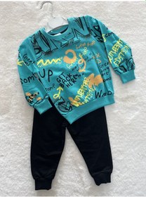 Resim Great Ride Baskılı Takım Yeşil 