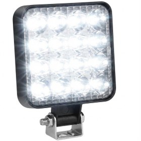 Resim MOD10 16 LED KARE OFF ROAD SİS FARI ÇALIŞMA LAMBASI PROJEKTÖR 48W ( 10V - 80V ) BEYAZ 