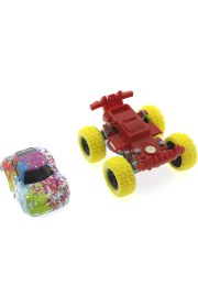 Resim Die Cast Batik Desenli Sarı Teker Araba 