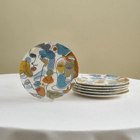 Resim Karaca Feliz 6 Parça Porselen Pasta Seti 19 cm 