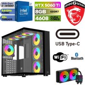 Resim MSI Ddr5 – Rtx 5060Tİ 8 GB – Intel I7 14700KF – 32 GB - 64GB - Ddr5 Ram – 1tb M.2 SSD – Windows 11 Pro Masaüstü Bilgisayar - Sıvı Sogutmalı - 