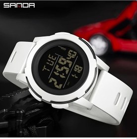 Resim Sunshine022 Erkek Ve Kadın Turuncu Spor Saati Su Geçirmez Kronometre Alarm Diğer 